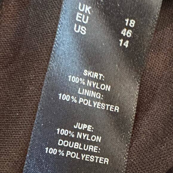 ASOS Curve Knee Length Faux Wrap Black Sequin Skirt Size 14 - Picture 7 of 9